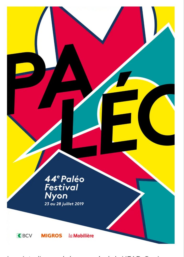 L'affiche du 44 ième Paléo Festival de Nyon (Suisse) est dévoilée ! The
